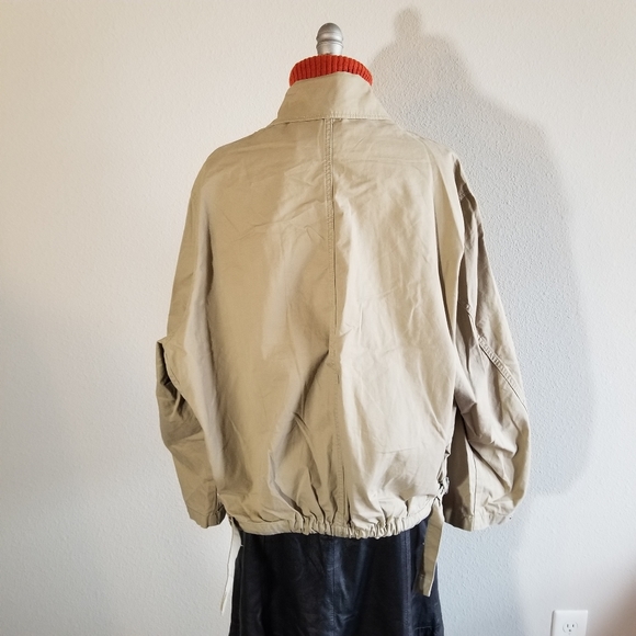 H&M Tan Oversized Minimalist Military Jacket Size Medium - Picture 4 of 13